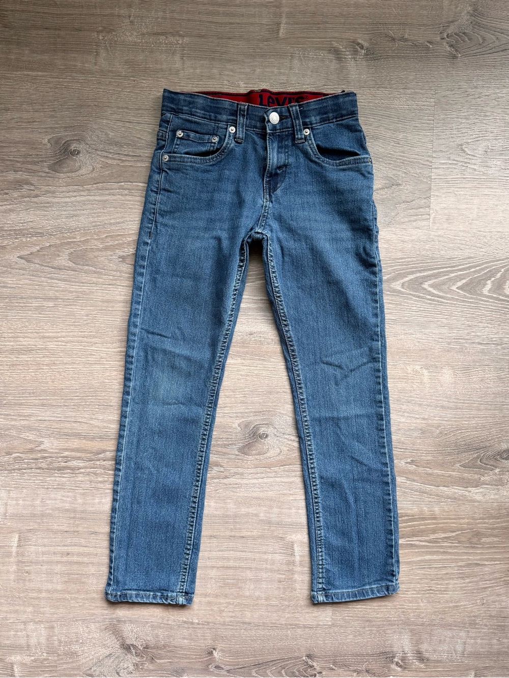 Levi's Boy’s Size 10 Skinny Blue Jeans with Adjustable Waistband